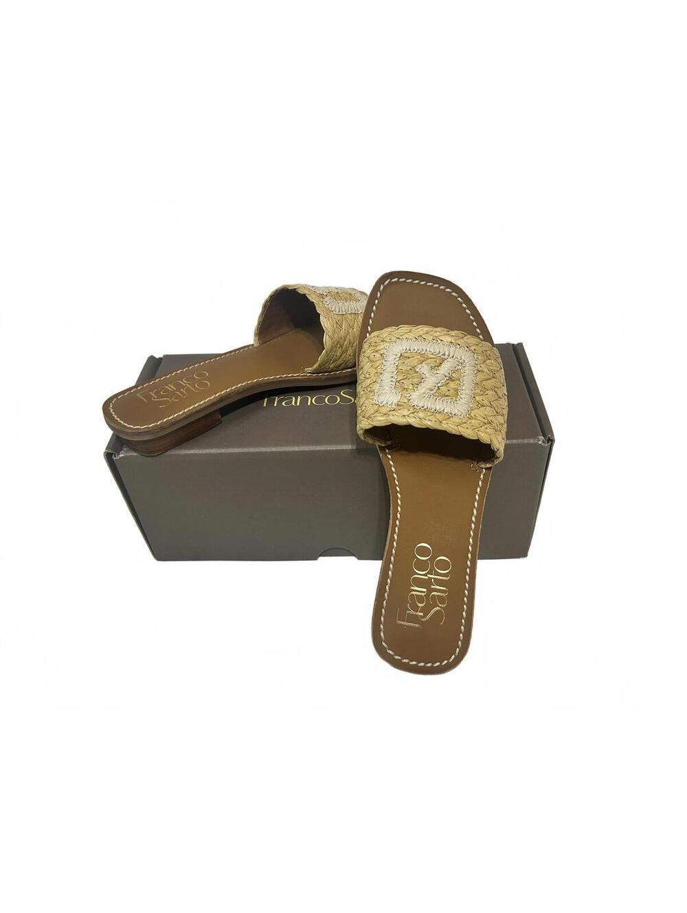 Franco Sarto L-Tina5 Natural FB Slide Sandals Size 6.5M